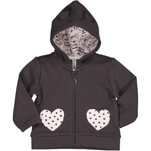 Felpa con Zip e Cappuccio Maglietta Mauli Neonata 100%co - 56808.00.44d