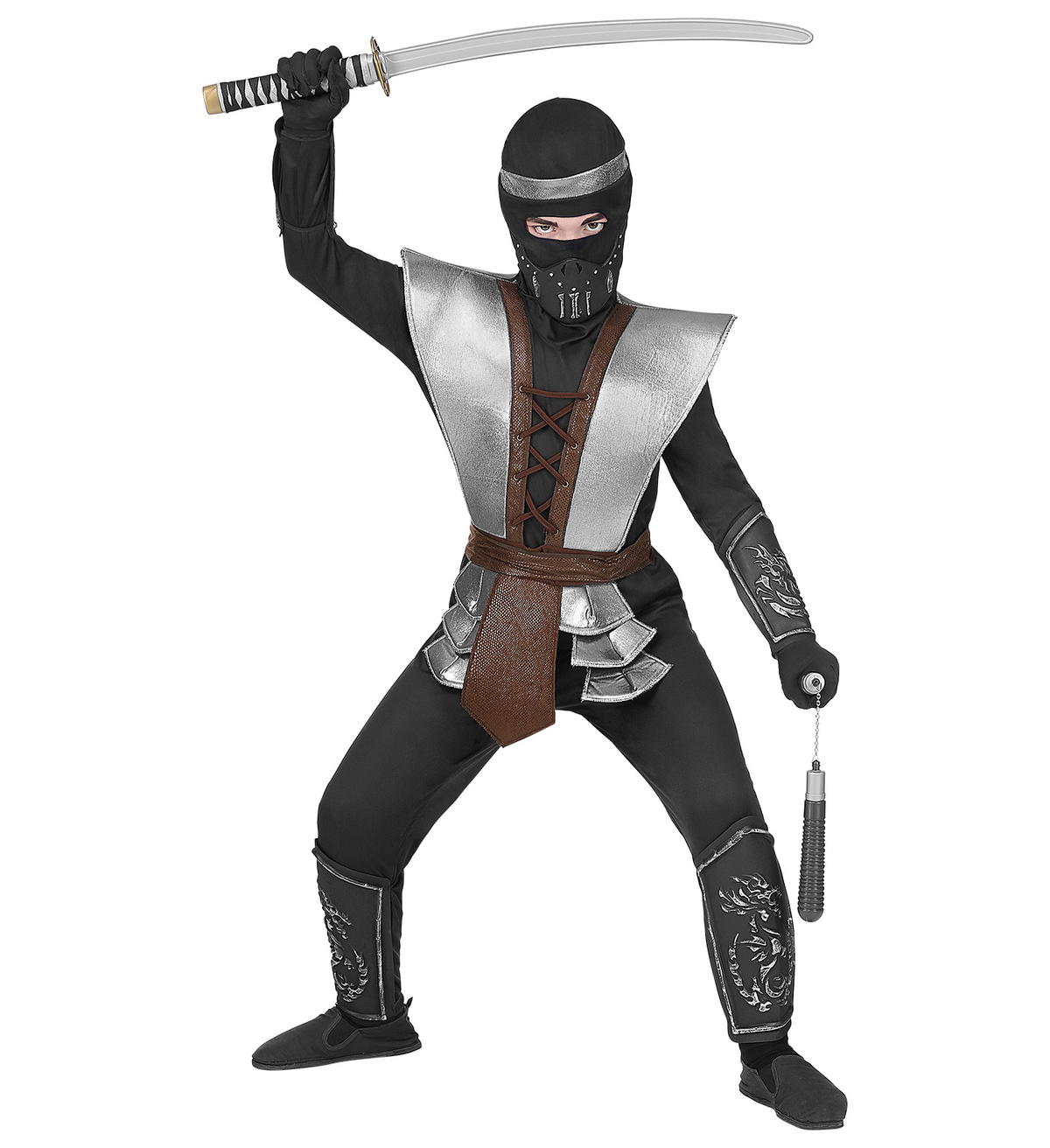 Costume Carnevale Master Ninja Bambino Abito Travestimento - 0707