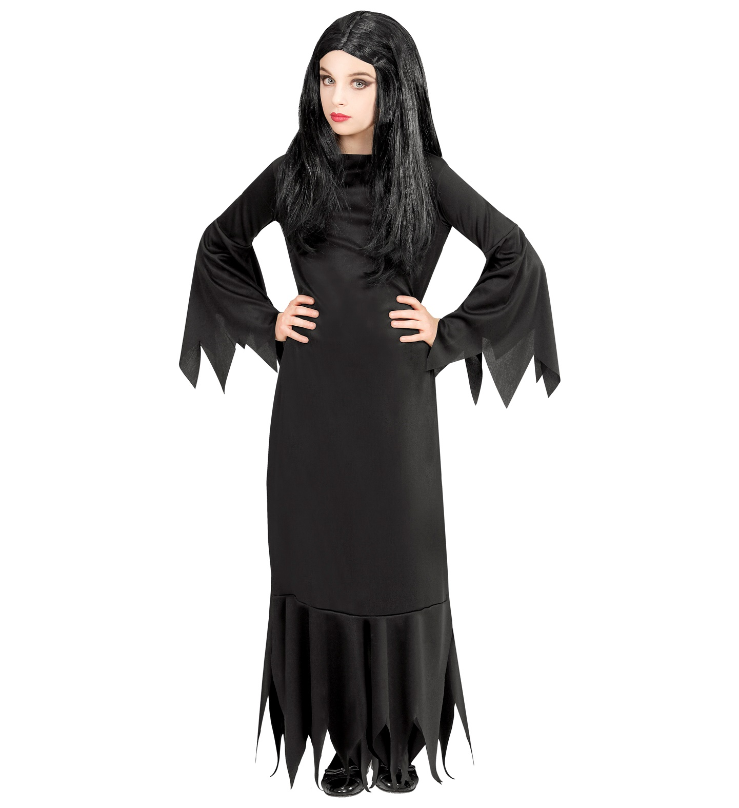 Costume Vestito Abito Travestimento Carnevale Halloween Bambina Mortisia - 0719