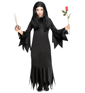 Costume Vestito Abito Travestimento Carnevale Halloween Bambina Mortisia - 0719