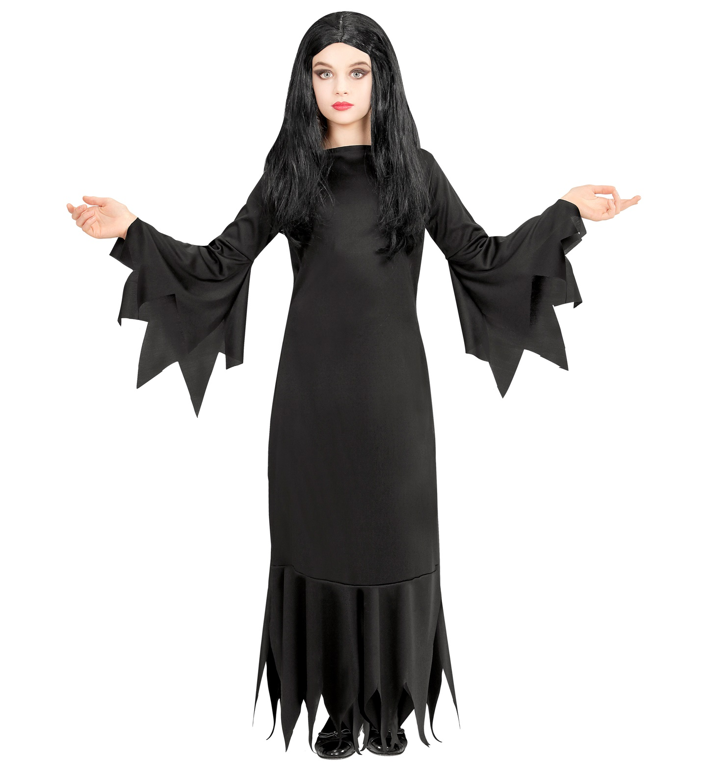 Costume Vestito Abito Travestimento Carnevale Halloween Bambina Mortisia - 0719