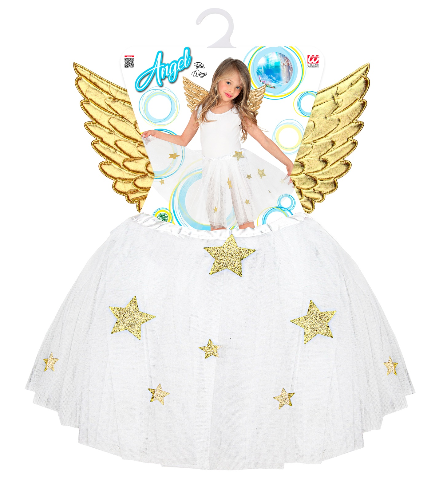 Set Travestimento Angelo Tutu Ali Accessori Carnevale Natale - 10322