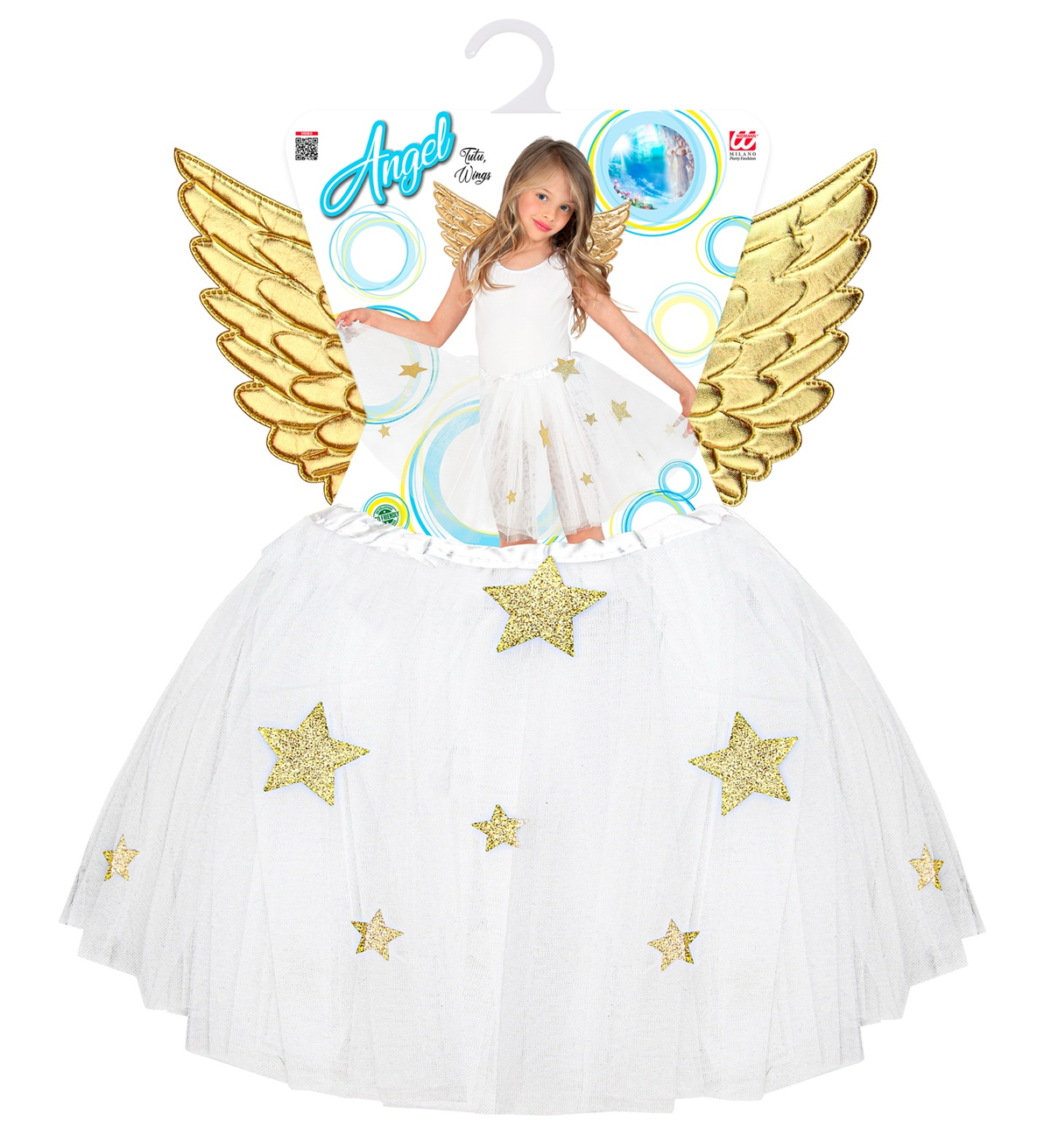 Set Travestimento Angelo Tutu Ali Accessori Carnevale Natale - 10322