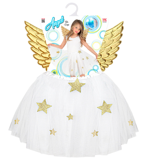 Set Travestimento Angelo Tutu Ali Accessori Carnevale Natale - 10322