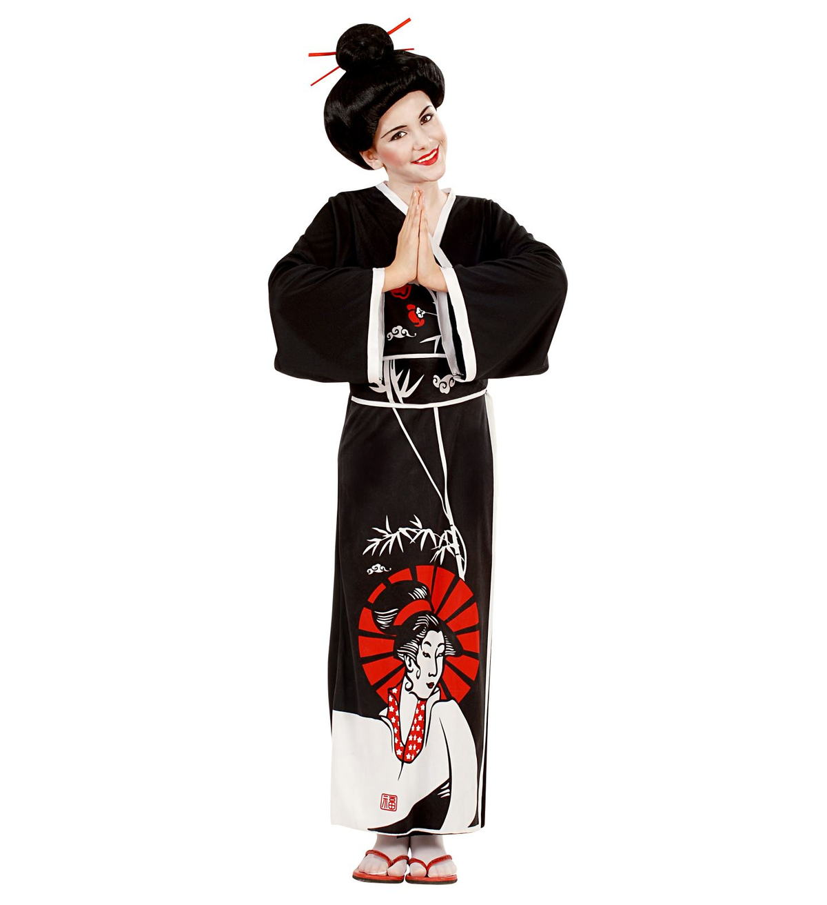 Costume Vestito Abito Travestimento Carnevale Geisha Bambina - 5736