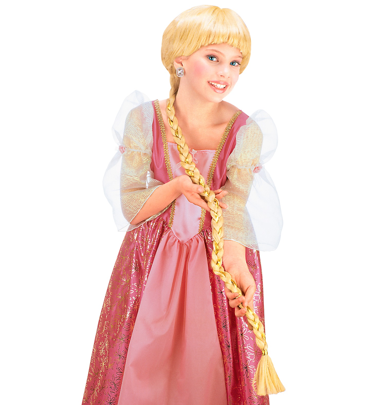 Parrucca Rapunzel con Treccia Extra Lunga Accessori per Abito Vestito Travestimento Carnevale - 6290r