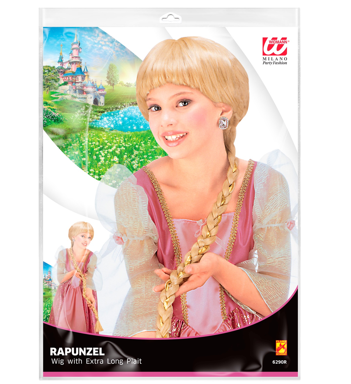 Parrucca Rapunzel con Treccia Extra Lunga Accessori per Abito Vestito Travestimento Carnevale - 6290r