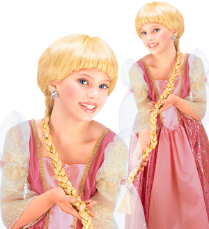 Parrucca Rapunzel con Treccia Extra Lunga Accessori per Abito Vestito Travestimento Carnevale - 6290r
