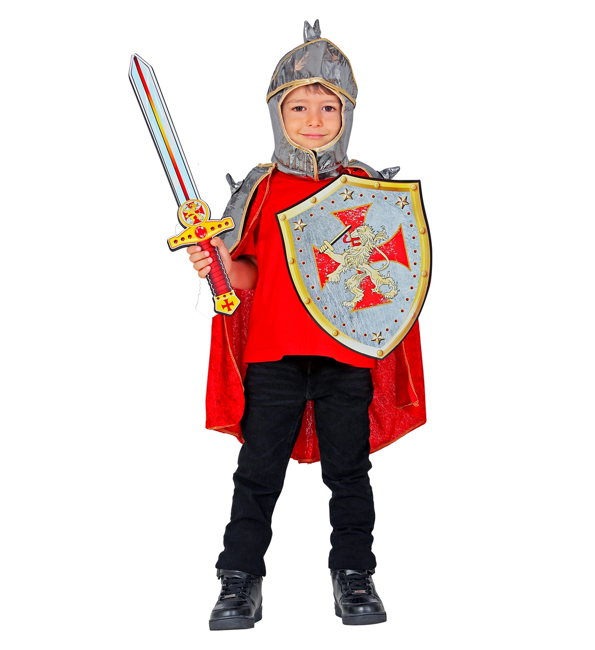 Set Spada e Scudo Crociato in Spugna Accessori per Abito Vestito Carnevale Bambino - 97305