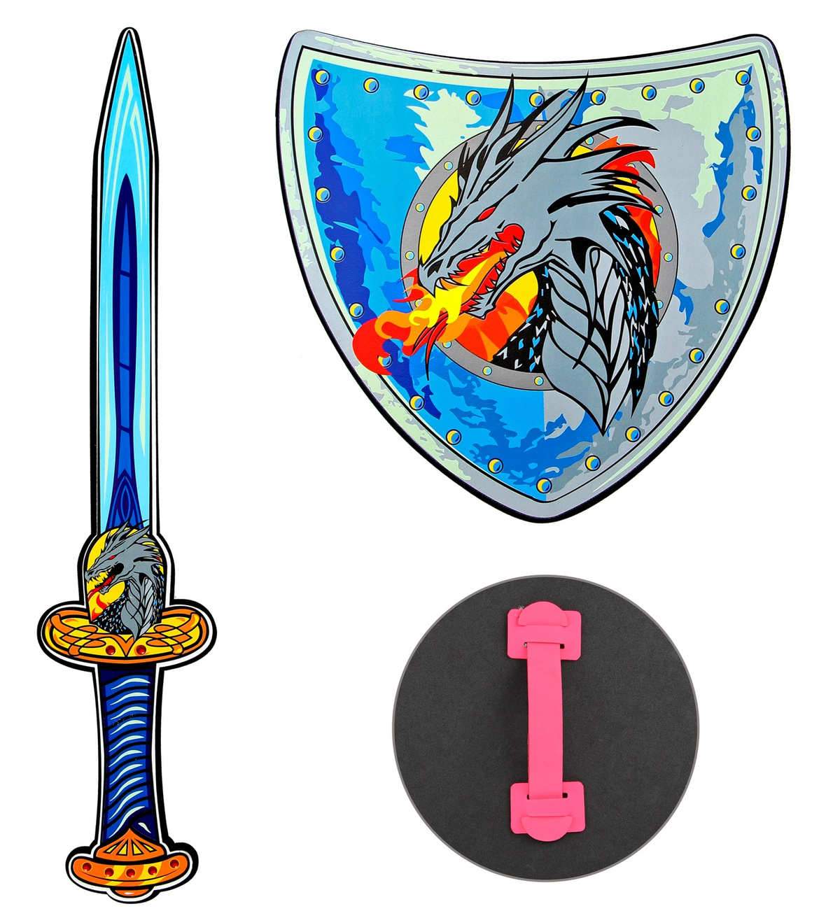 Set Spada e Scudo Vichingo in Spugna Accessori per Abito Vestito Carnevale Bambino - 97306