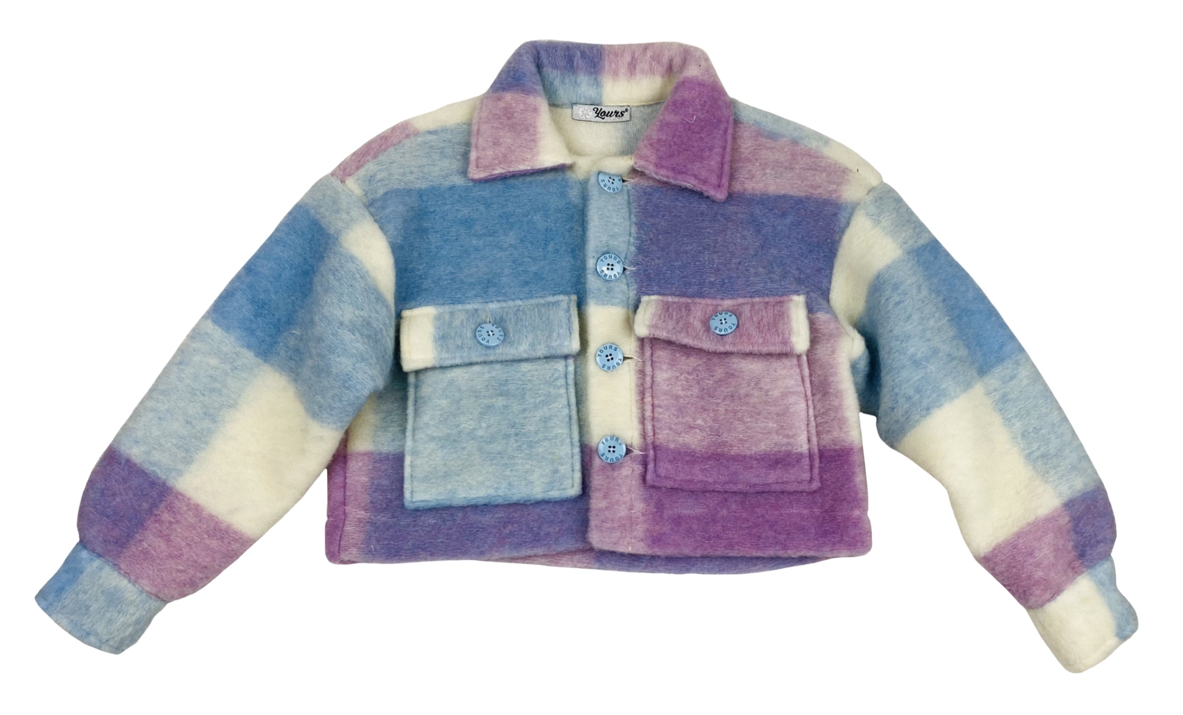 Giacca Corta Camicia a Quadri Yours Baby Bambina 100% Co - Ay6255