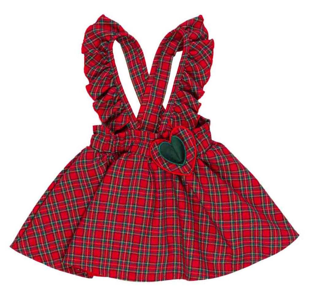 Salopette Scozzese Meilisa Bai Neonata Bambina - Fl4786