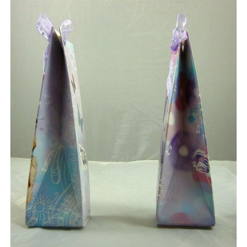 Bomboniera Violetta Scatolina Piramide DISNEY Portaconfetti  Cm.14x4x4