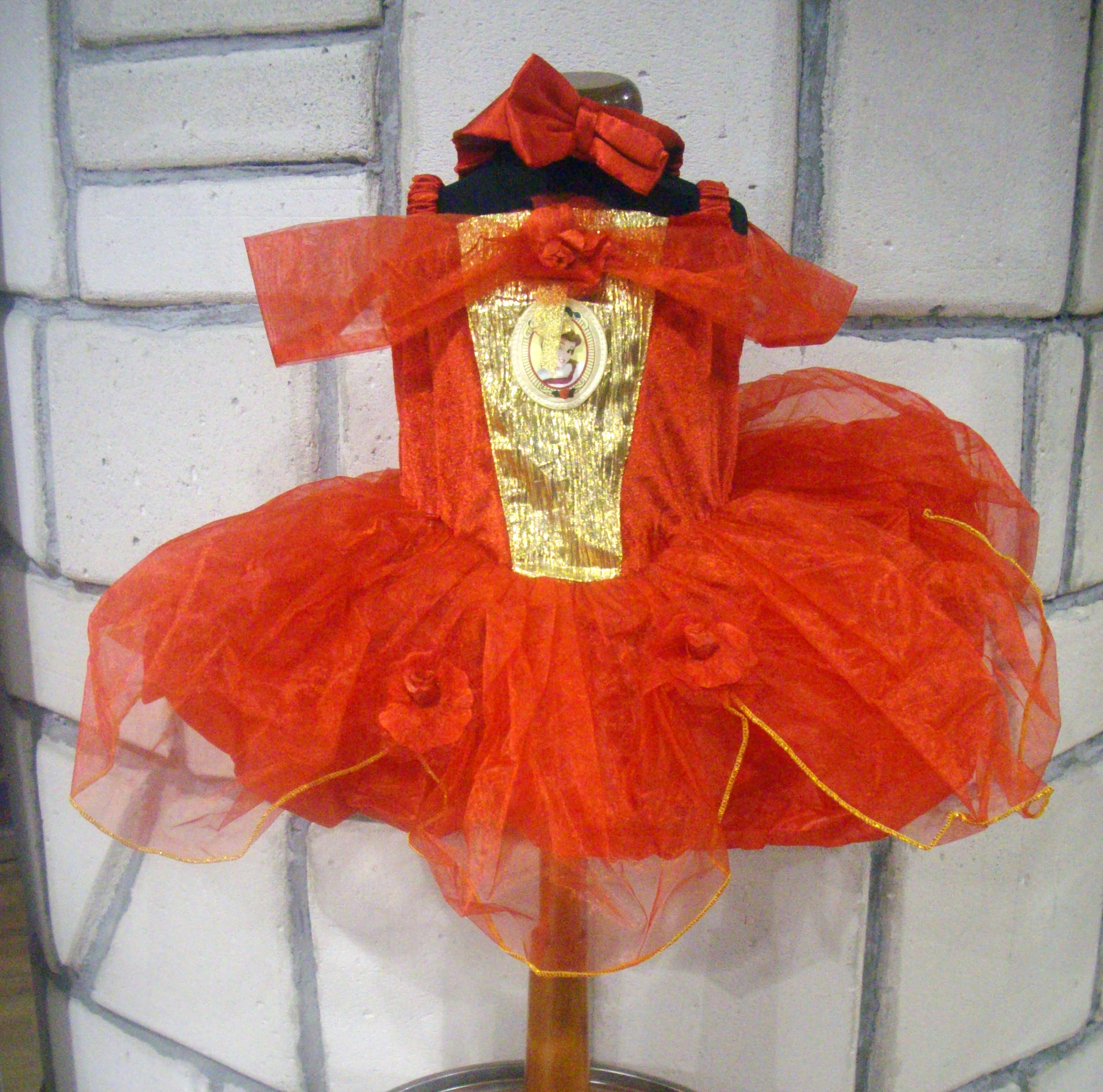 Vestito di Carnevale Principessa Bella DISNEY Ballerina Neonata Mesi 12/18