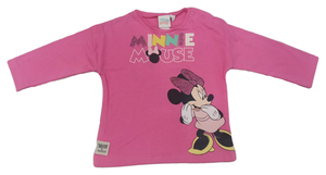 T-Shirt M.l. Minnie Mouse DISNEY Maglietta Neonata Sun City - Vh0004fuxia