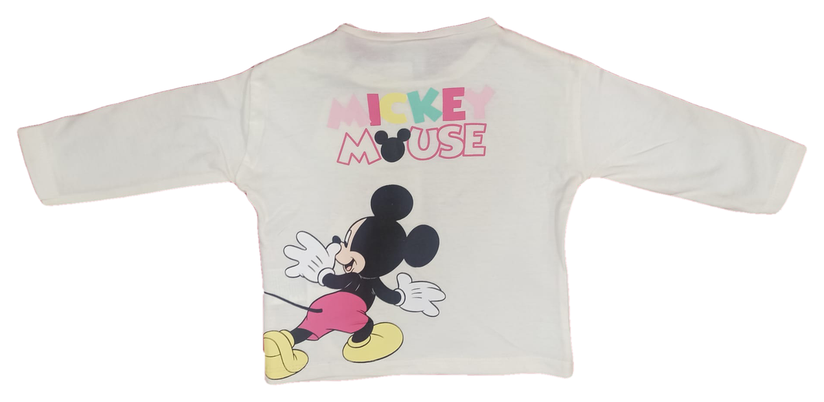 T-Shirt M.l. Minnie Mouse DISNEY Maglietta Neonata Sun City - Vh0004bianco