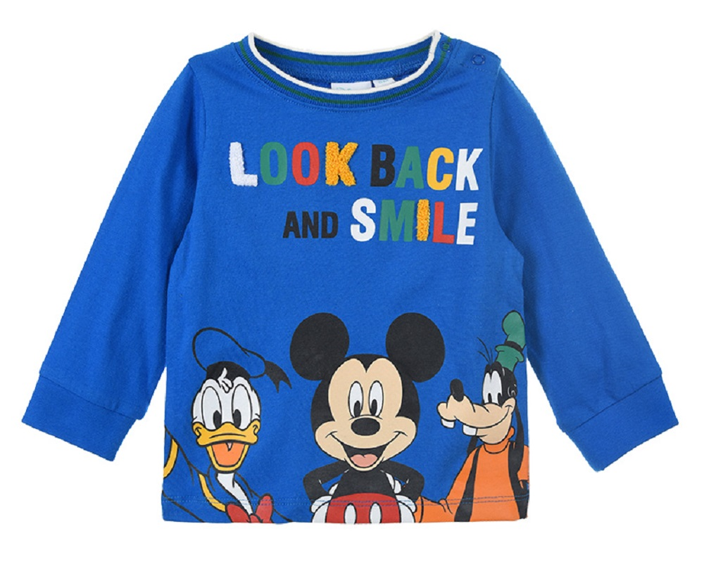 T-Shirt M.l. Mickey Mouse DISNEY Topolino Maglietta Neonato Sun City - Vh0009blu