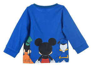 T-Shirt M.l. Mickey Mouse DISNEY Topolino Maglietta Neonato Sun City - Vh0009blu
