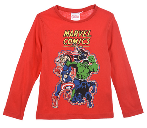 T-Shirt M.l. Avengers MARVEL Bambino Ragazzo Sun City - Vh1149rosso