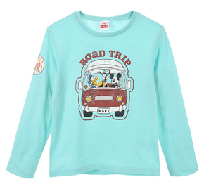 T-Shirt M.l. Mickey Mouse DISNEY Topolino Bambino Ragazzo Sun City - Vh1111turchese
