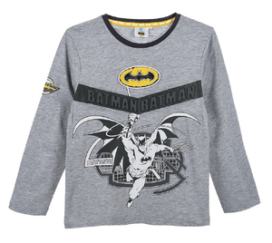 T-Shirt M.l. Batman Bambino Ragazzo Sun City - Vh1194grigio