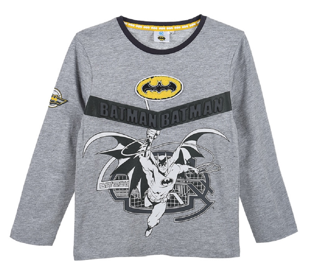T-Shirt M.l. Batman Bambino Ragazzo Sun City - Vh1194grigio