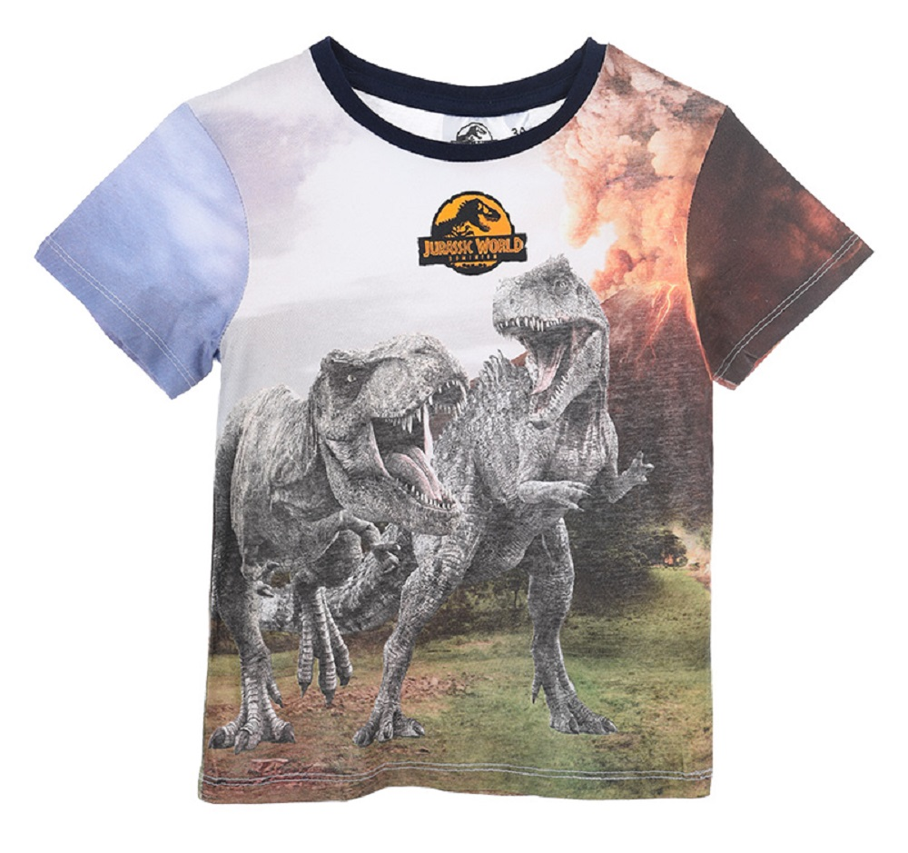 T-Shirt M.c. Jurassic World Bambino Ragazzo Sun City - Vh1202grigio