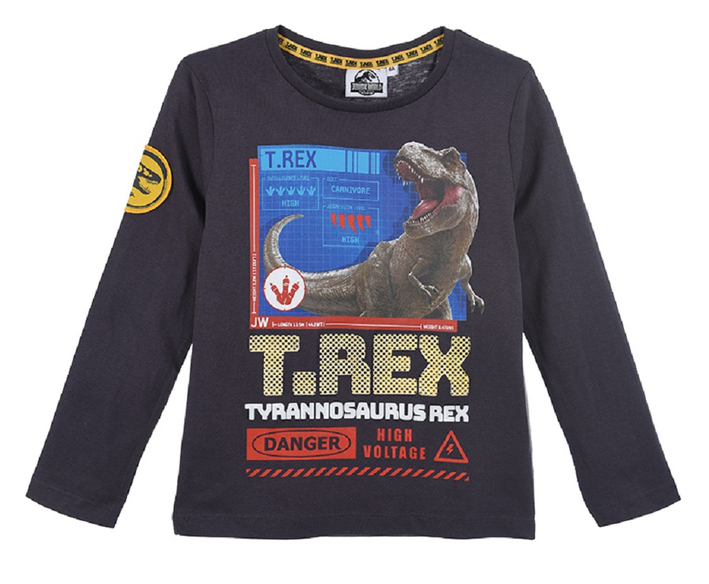 T-Shirt M.l. Jurassic World Bambino Ragazzo Sun City - Vh1197grigio