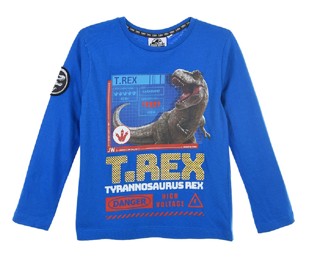 T-Shirt M.l. Jurassic World Bambino Ragazzo Sun City - Vh1197blu