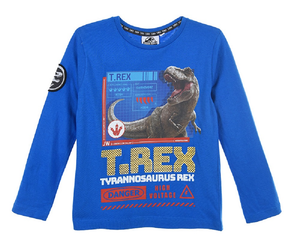 T-Shirt M.l. Jurassic World Bambino Ragazzo Sun City - Vh1197blu