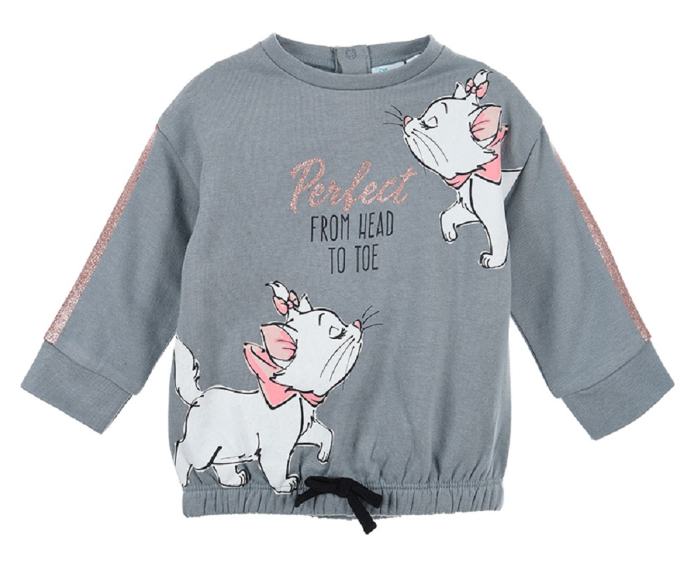 Maglione Marie DISNEY Minou Aristogatti Maglietta Neonata Sun City - Vh0028grigio