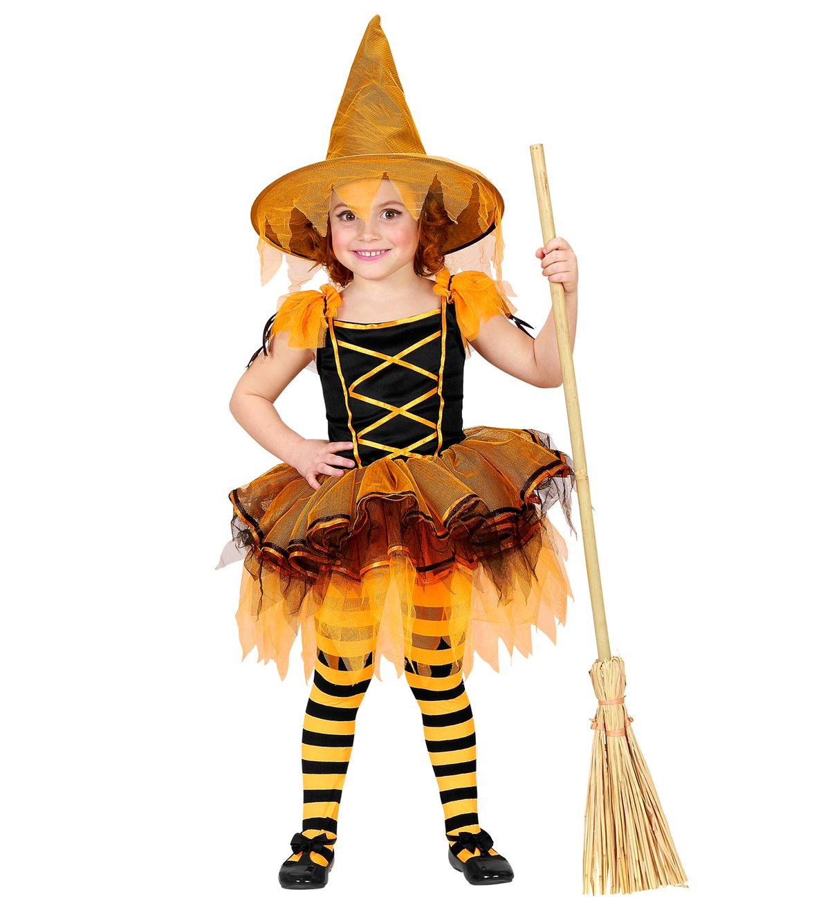 Costume Travestimento Streghetta Ballerina Carnevale Halloween Bambina - 2844