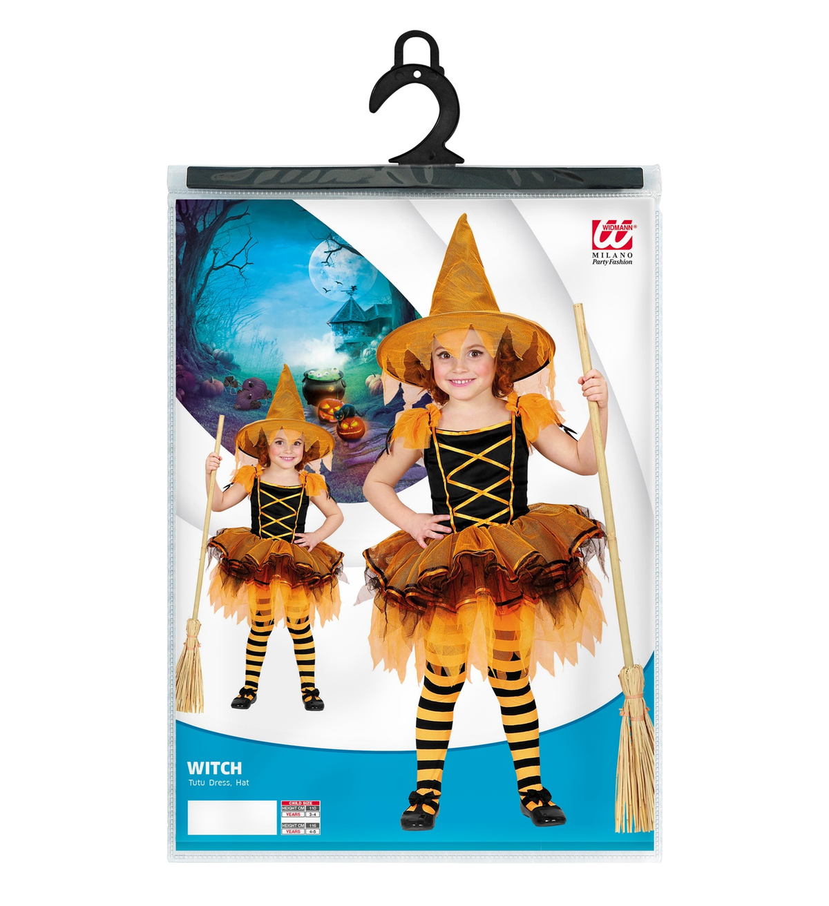 Costume Travestimento Streghetta Ballerina Carnevale Halloween Bambina - 2844