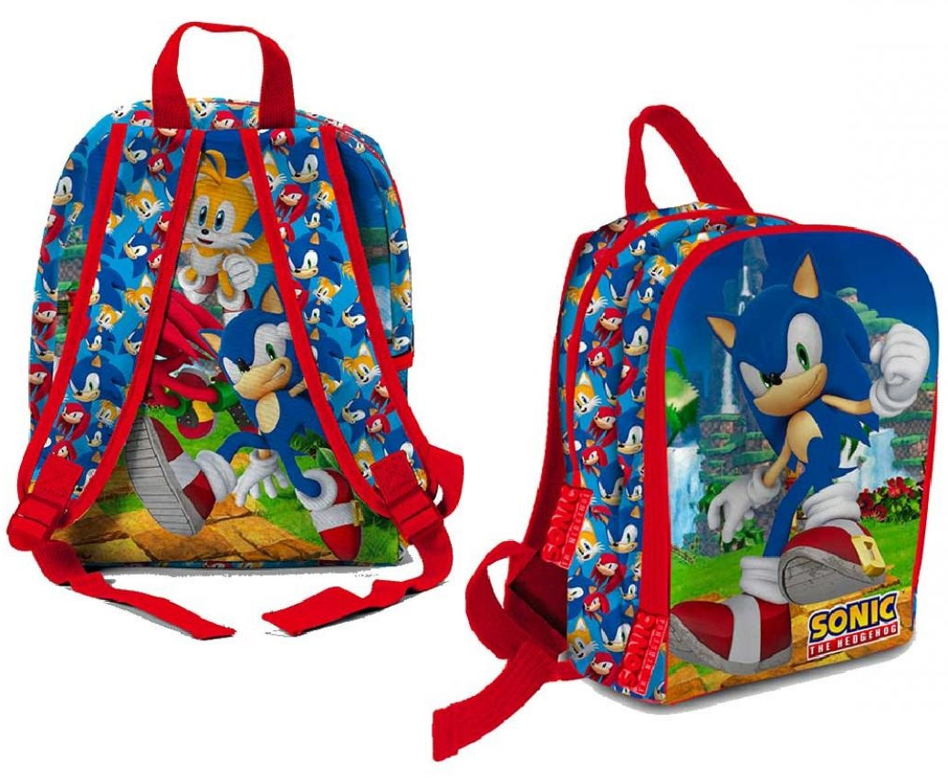 Zaino Asilo Sonic Multiscomparto Scuola Bambino Cm.30 - Sn4355mc