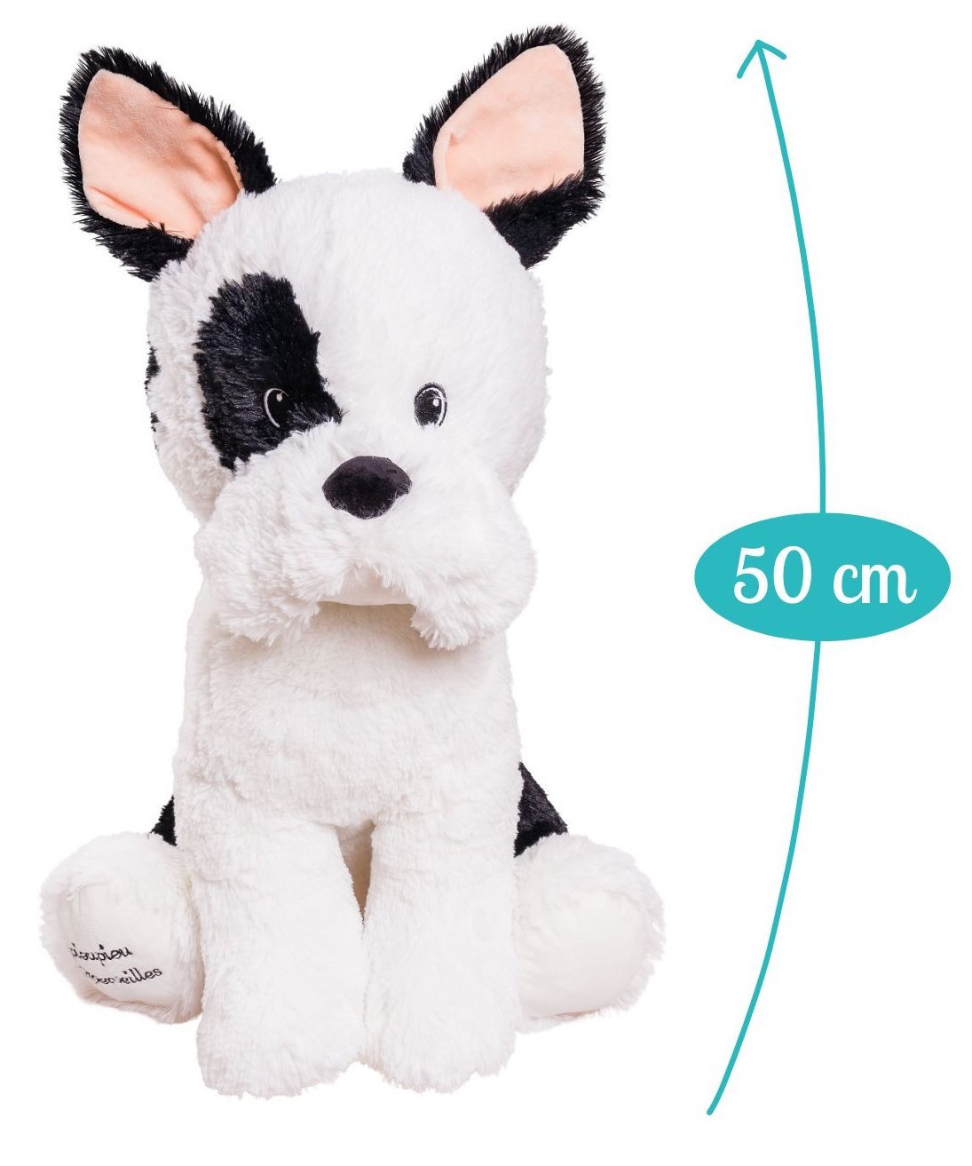 Peluche Bulldog Francese Ray Morbido Pupazzo 50 CM - 16546