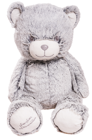 Peluche Gigante Orso Grigio Gaston Morbido Pupazzo 80 CM - 16554