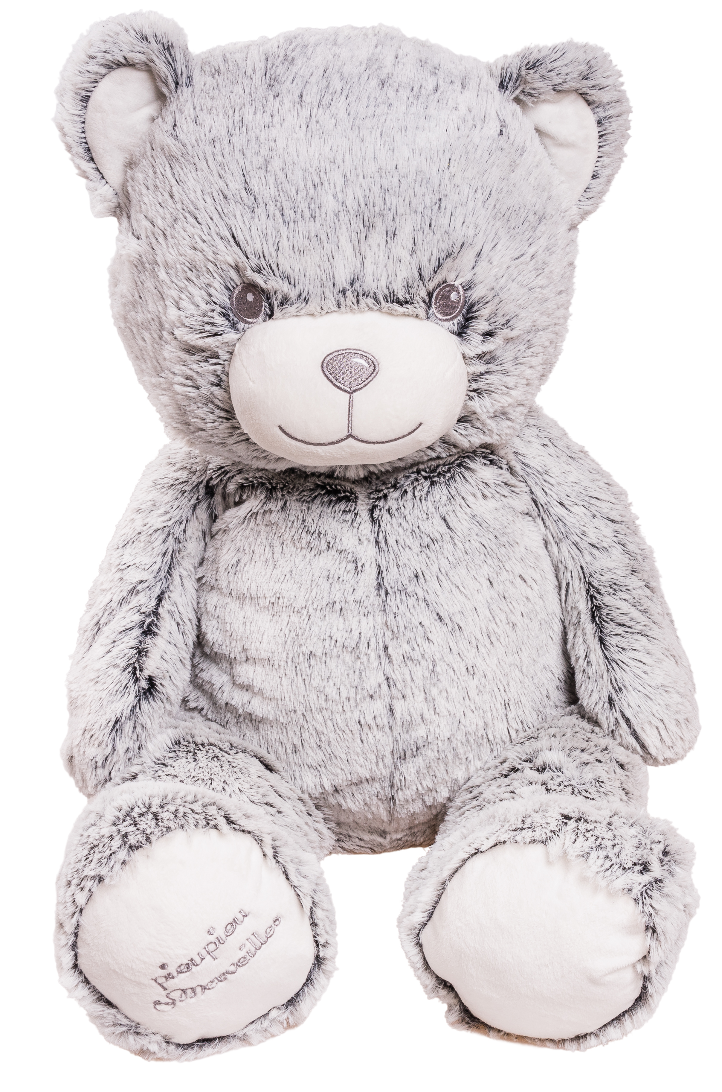 Peluche Gigante Orso Grigio Gaston Morbido Pupazzo 80 CM - 16554