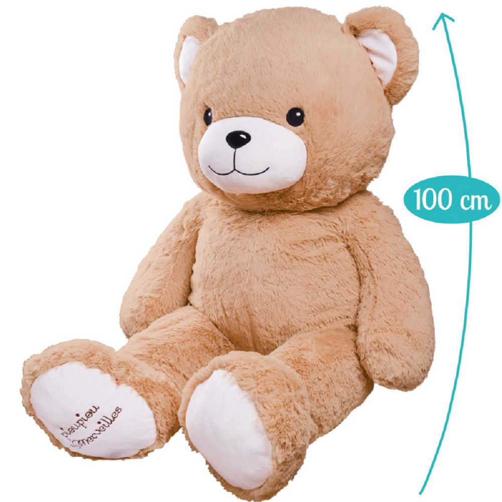 Peluche Gigante Orso Gaston Morbido Pupazzo 100 CM - 16605
