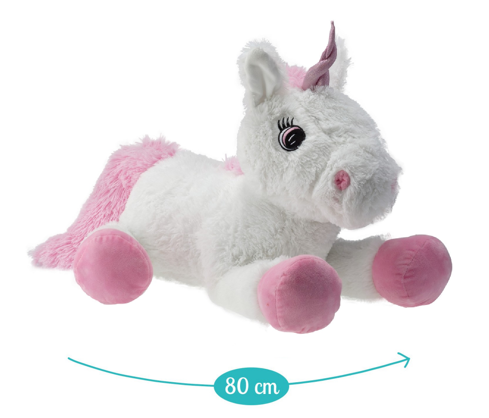 Peluche Gigante Unicorno Lady Morbido Pupazzo 80 CM - 16611