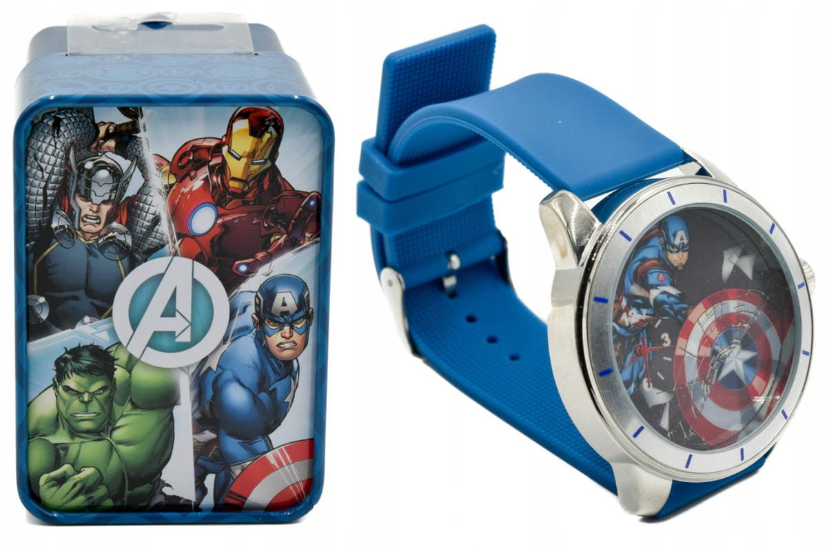 Orologio Avengers MARVEL Capitan America da Polso Analogico in Scatola di Latta - Mv15785