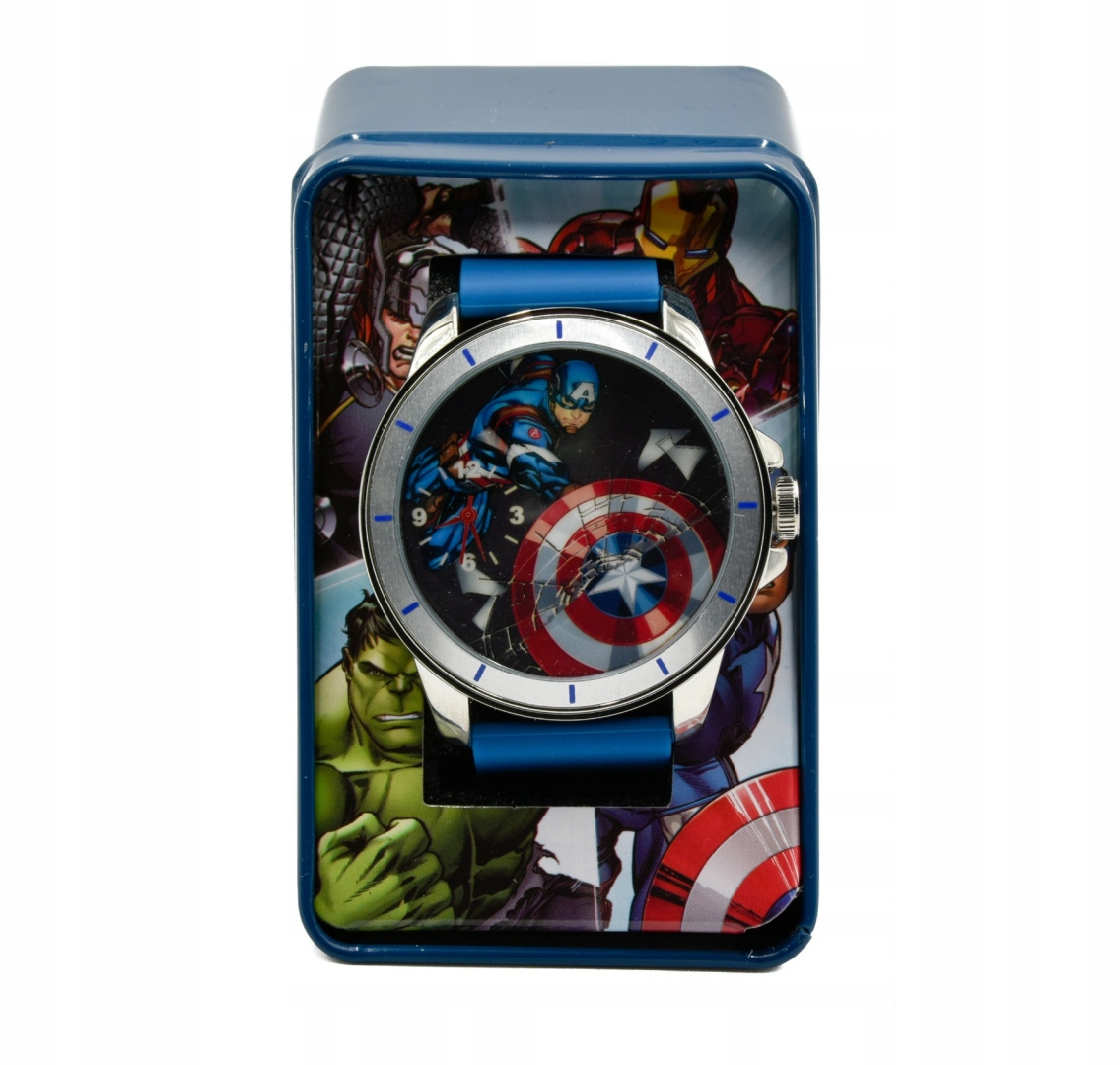 Orologio Avengers MARVEL Capitan America da Polso Analogico in Scatola di Latta - Mv15785
