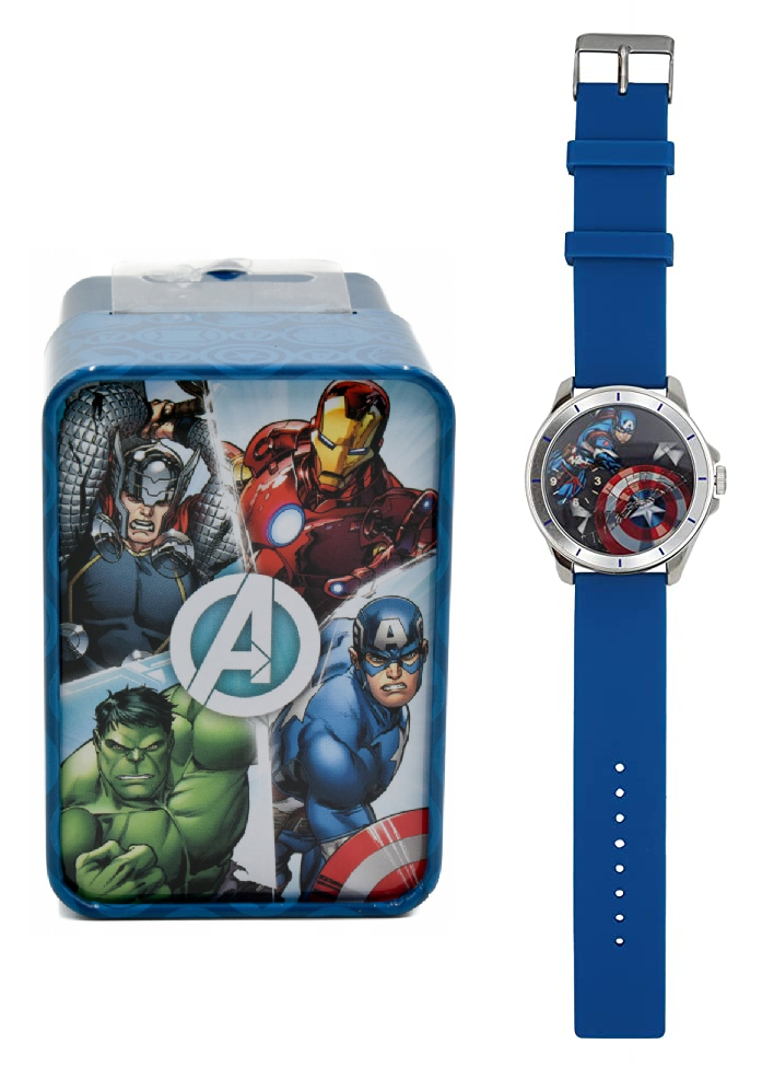 Orologio Avengers MARVEL Capitan America da Polso Analogico in Scatola di Latta - Mv15785