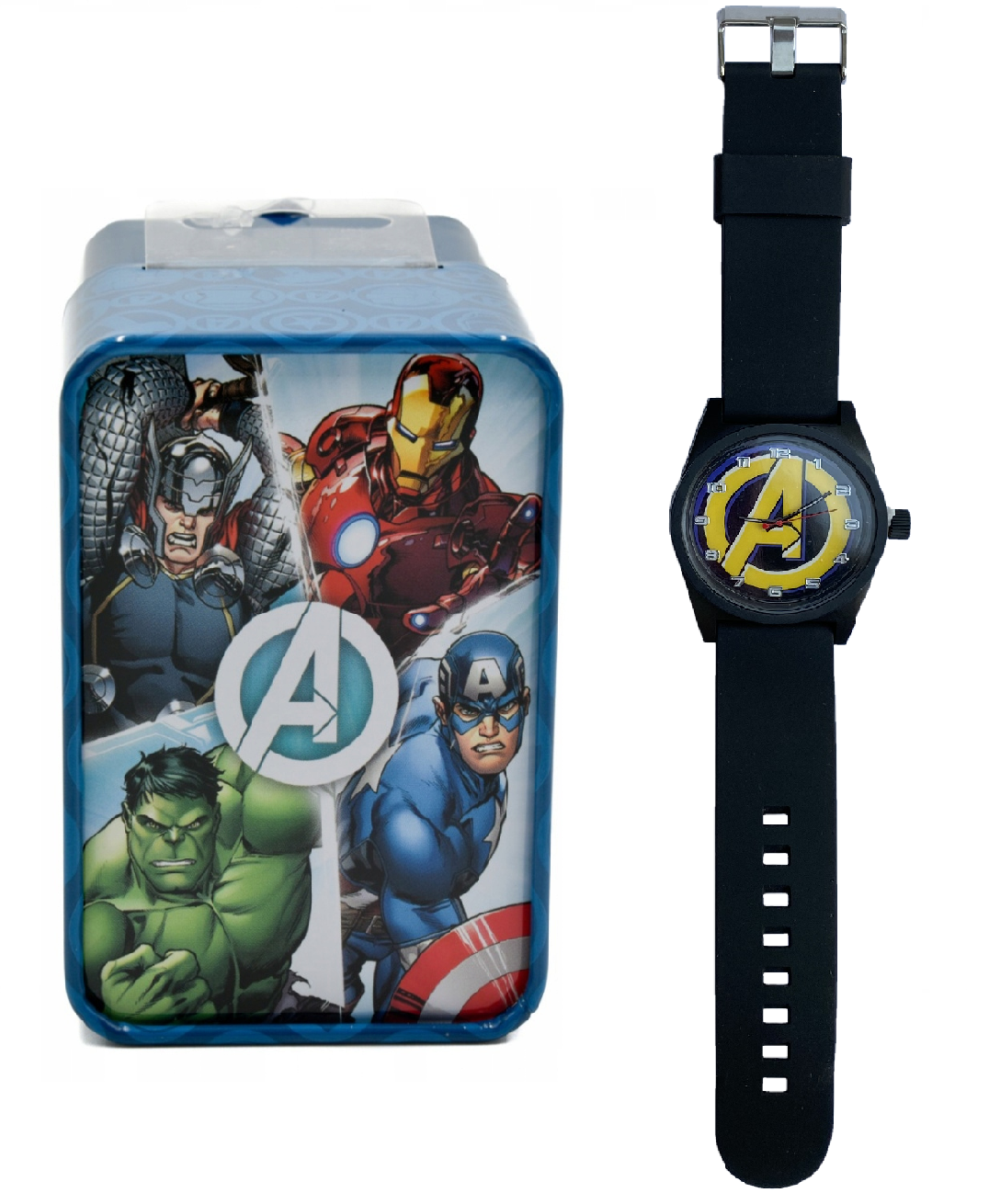 Orologio Avengers MARVEL da Polso Analogico in Scatola di Latta - Mv15787