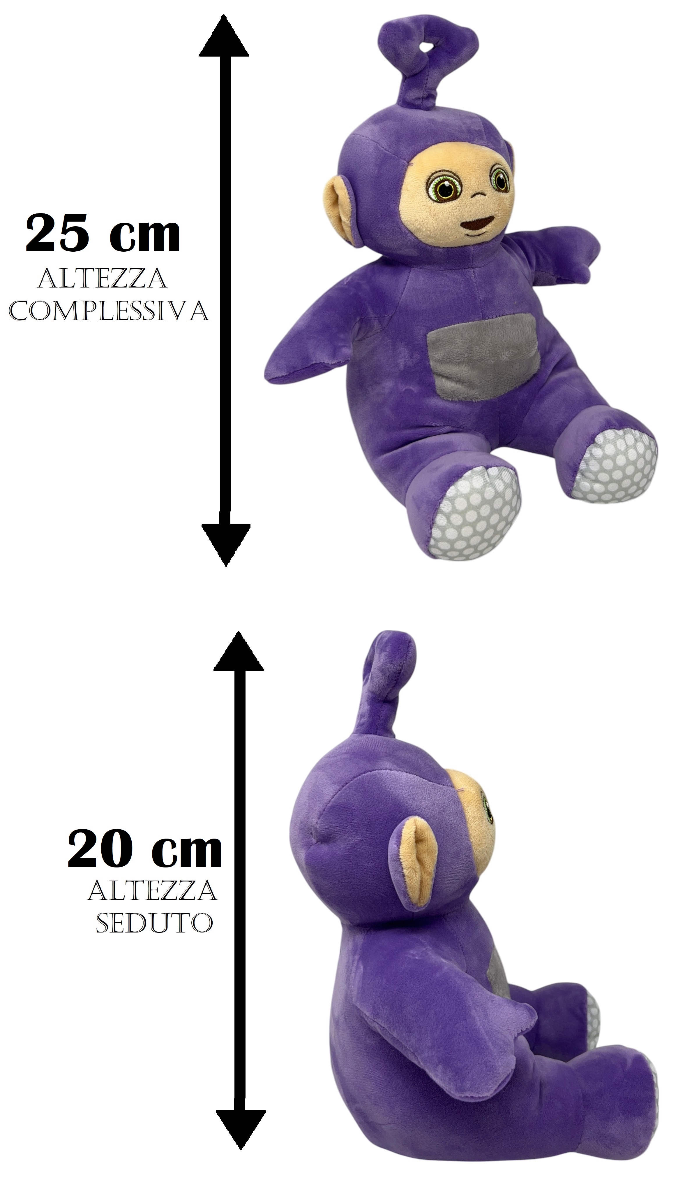 Peluche Teletubbies Tinky Winky Dipsy Laa-Laa Po Assortiti 4 Morbidi Pupazzi 25 Cm. - Ttb-9295