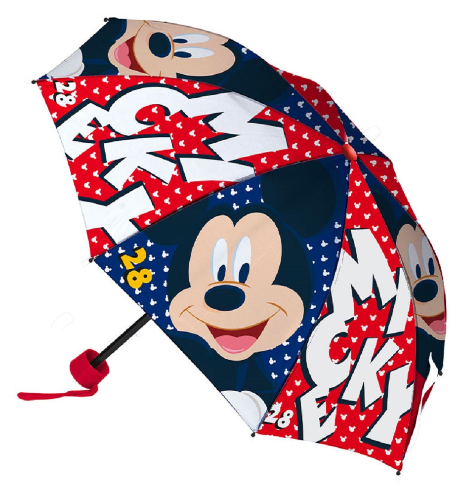 Ombrello Pieghevole Mickey Mouse DISNEY Topolino 8 Raggi Bambino - D04551mc