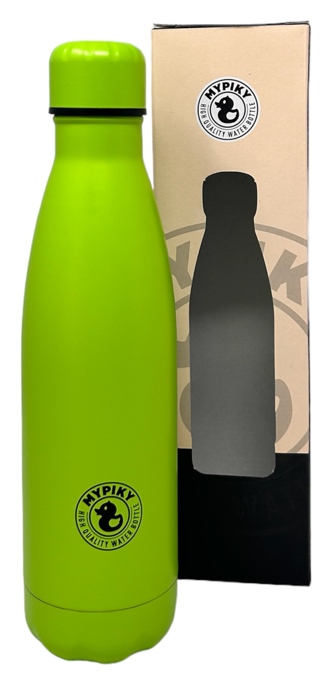 Bottiglia in Acciaio Inox 18/10 Thermos Doppia Parete - Beccuccio Stile Pet  500 Ml. Verde Mela - Mp05vm
