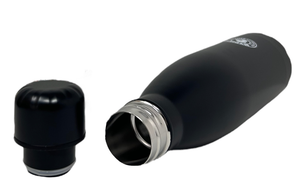 Bottiglia in Acciaio Inox 18/10 Thermos Doppia Parete - Beccuccio Stile Pet  500 Ml. Nero Opaco - Mp01nr
