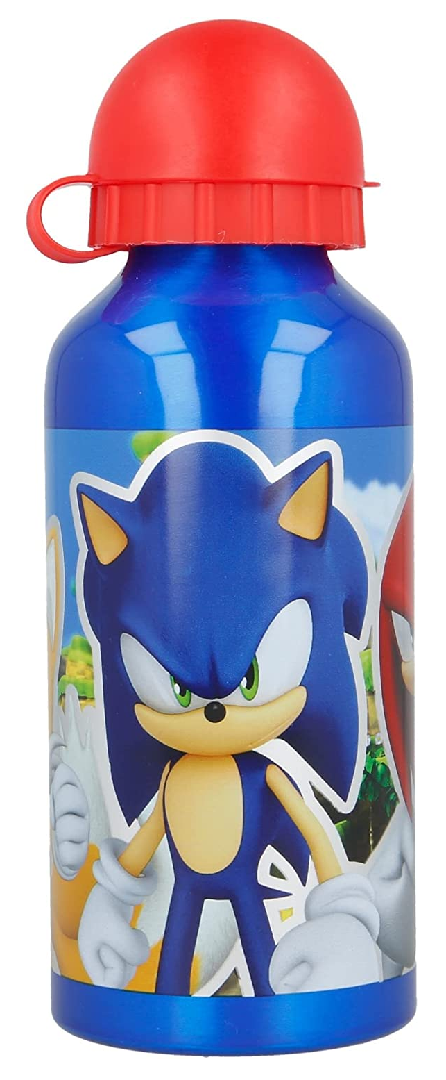 Set Borraccia in Alluminio e Portamerenda Multiscomparto Sonic 2 Pezzi Bpa Free