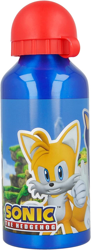 Set Borraccia in Alluminio e Portamerenda Multiscomparto Sonic 2 Pezzi Bpa Free
