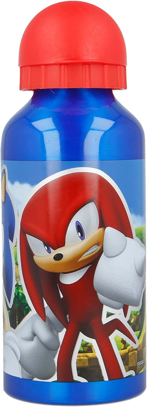 Set Borraccia in Alluminio e Portamerenda Multiscomparto Sonic 2 Pezzi Bpa Free